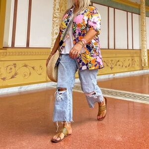 Ascot and Hart Flower Power shirt Size XL